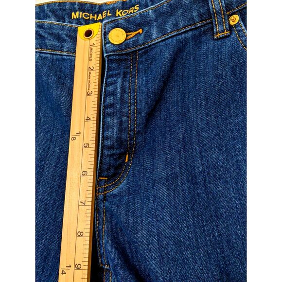 Women's Michael Kors Izzy Skinny Dark Blue Denim Jeans Size 12 - Picture 8 of 8